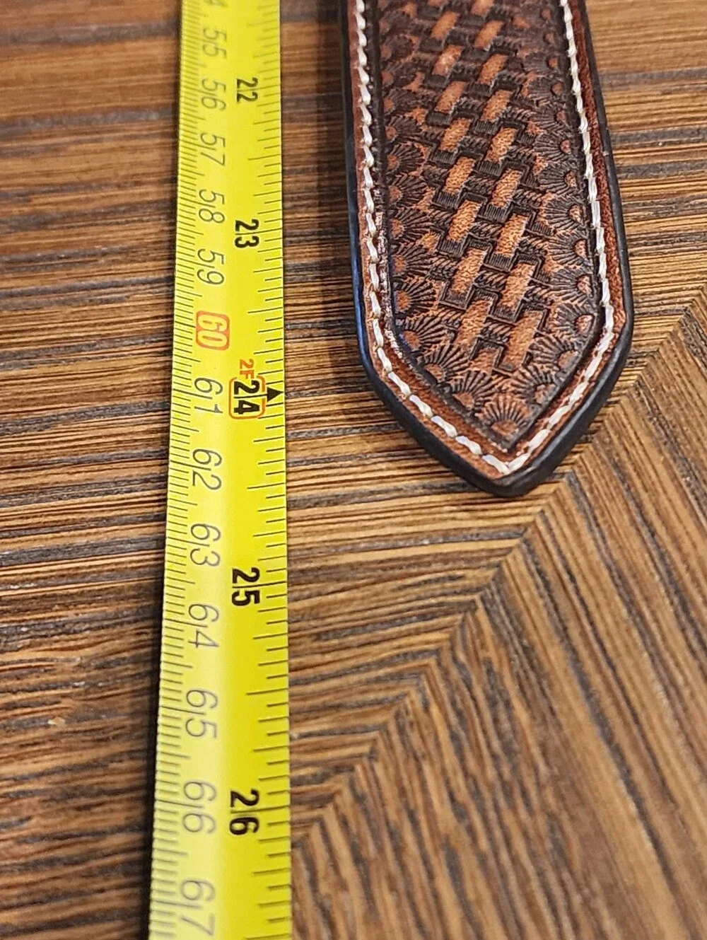Toddler Boys Nocona Leather Calf Hair Rhinestone Belt 20